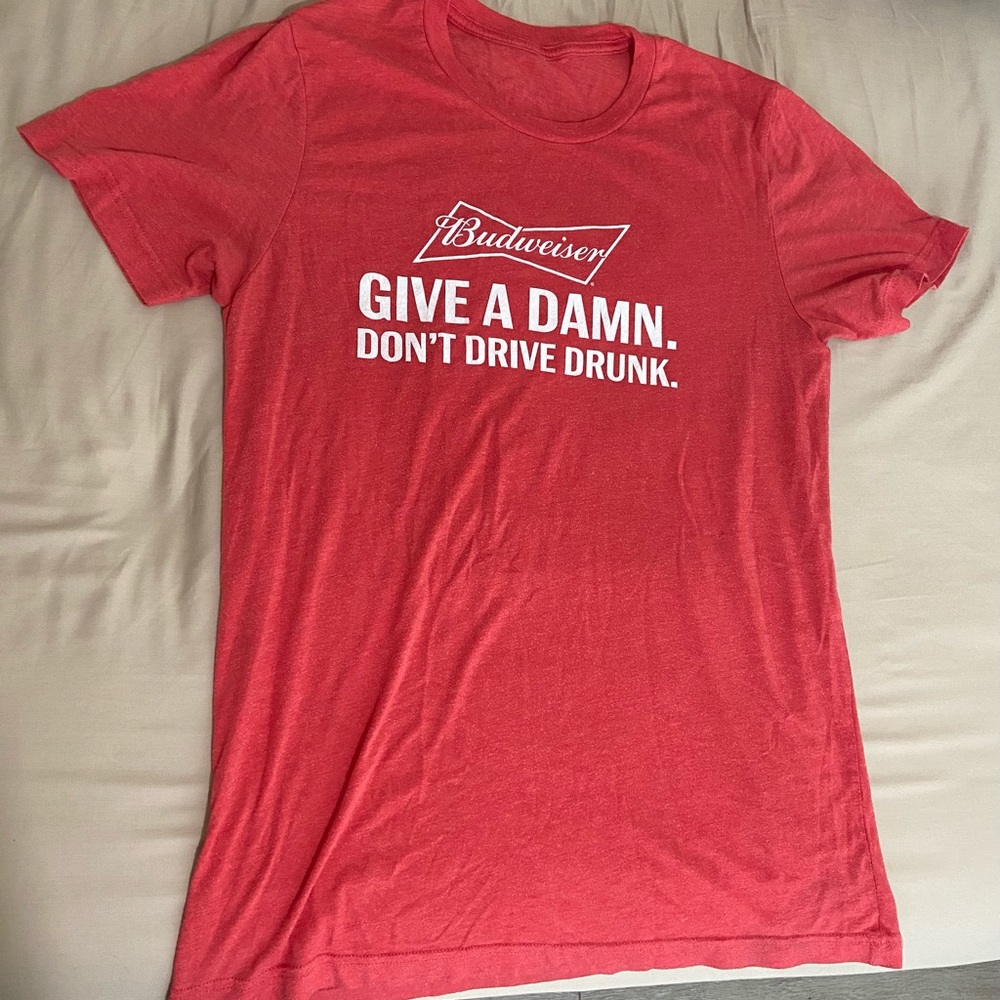 Vintage Budweiser t-shirt - “Give a Damn. Don’t Drive Drunk”